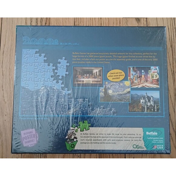 NEW SEALED  TIMES SQUARE NEW YORK Buffalo Games 2000 Piece Puzzle BONUS POSTER - Picture 2 of 4